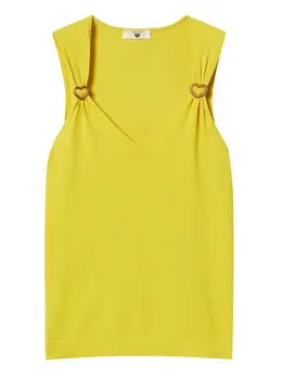 TWINSET: Жёлтая майка 