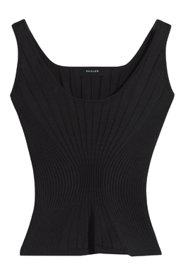 MUGLER: Чёрный топ 