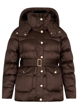 LIU JO: Коричневый пуховик 