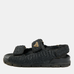 Prada: Чёрные сандалии 