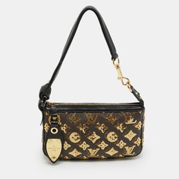 Louis Vuitton: Чёрная сумка  Pochette Accessoires