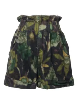 Fendi Pre-Owned: Шорты с растительным принтом 