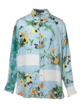 Louis Vuitton Pre-Owned: Рубашка с растительным принтом 