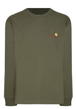 Carhartt Wip: Зелёная футболка 