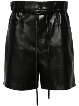 Nanushka: Кожаные шорты 