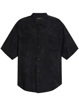 Balenciaga: Рубашка с растительным принтом 