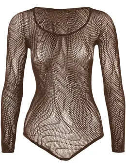 Wolford: Коричневый боди 