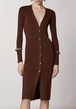 PATRIZIA PEPE: Коричневый кардиган 