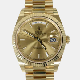 Rolex Day-Date 228238 Automatic Champagne Dial 18k Yellow Gold Men's Wristwatch 40mm 1246452
