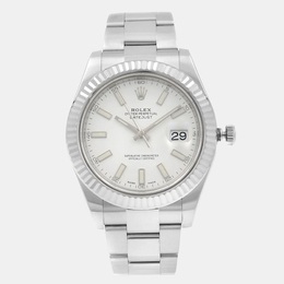 Rolex Datejust II 116334 Automatic White Dial Stainless Steel 18k White Gold Men's Wristwatch 41mm 1246442