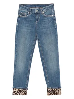 LIU JO: Джинсы с леопардовым принтом 