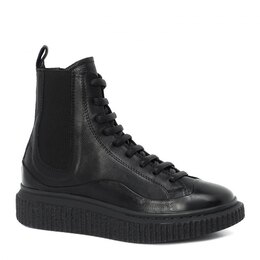 Officine Creative: Чёрные кроссовки 