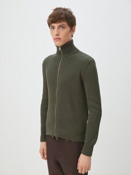 Mm6 Maison Margiela: Свитер цвета хаки 