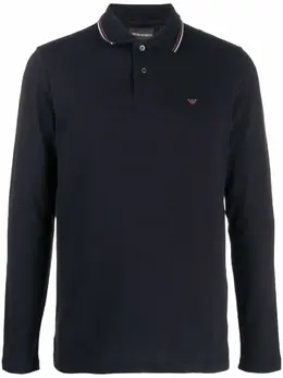 Emporio Armani: Поло с принтом 