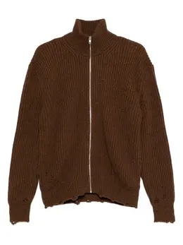 MM6 Maison Margiela: Коричневый кардиган 