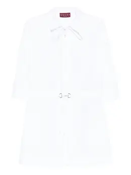 Gucci: Белое платье  Horsebit