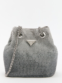 Guess: Серебристая сумка 