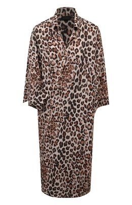 Balenciaga: Платье с леопардовым принтом 