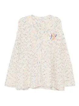 LOEWE: Белый кардиган 