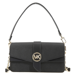 Michael Kors Ladies Greenwich Medium Saffiano Leather Shoulder Bag - Black 30h1ggrl2l-001