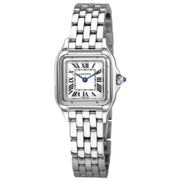 Pre-owned Cartier Panthere De Cartier Silver Dial Ladies Watch wspn0006