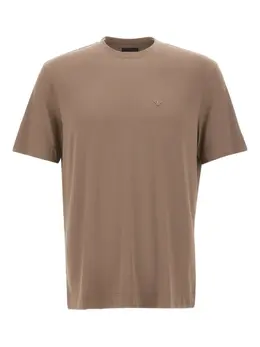 Emporio Armani: Коричневая футболка 