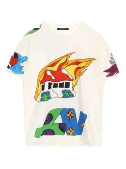 Louis Vuitton Pre-Owned: Футболка с принтом 