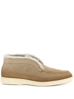 Santoni: Бежевые мокасины 