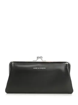 Comme des Garçons-Large Wallet With Kiss Closure Clutches Nero-Donna 52959927763284