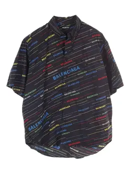Balenciaga Pre-Owned: Чёрная рубашка 