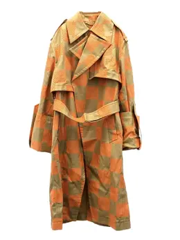 Louis Vuitton Pre-Owned: Оранжевое пальто 