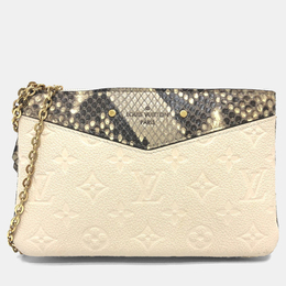 Louis Vuitton: Бежевая сумка  Pochette