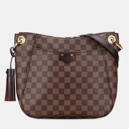 Louis Vuitton: Коричневая сумка через плечо 