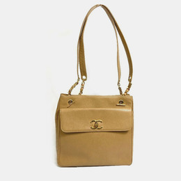 Chanel: Бежевая сумка 