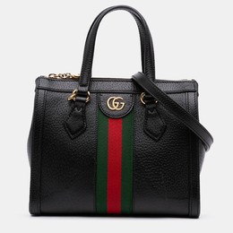 Gucci: Чёрная сумка  Ophidia