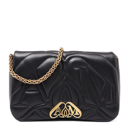 Alexander McQueen The Seal Lambskin Bag In Black 7557031ble11000