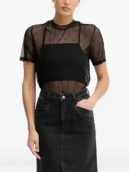 Armani Exchange: Футболка в сетку 