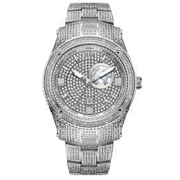 JBW Jet Setter GMT Quartz Diamond Silver Dial Mens Watch J6370B