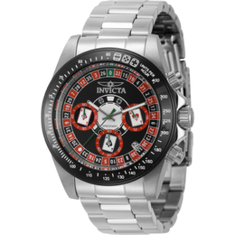 Invicta Speedway Roulette Casino Chronograph GMT Quartz Black Dial Mens Watch 44643