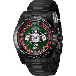 Men's Invicta Speedway Roulette Casino Chronograph GMT Quartz Watch Model 44645