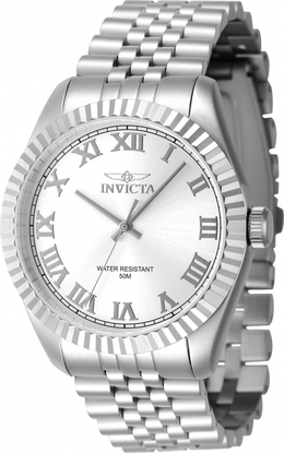 Invicta 47397: Silver-tone Mens Quartz Watch with Analog Dial and Fixed Bezel