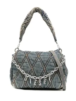 Diesel-Charm Small Denim Shoulder Bag-Donna 52969511813460