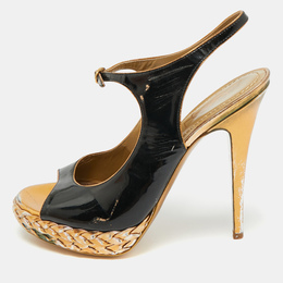 Saint Laurent Paris: Чёрные сандалии 