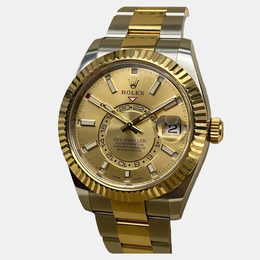 Rolex Sky-Dweller 326933 Automatic Champagne Dial Stainless Steel Yellow Gold Men's Wristwatch 42mm 1249143