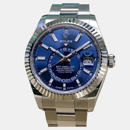 Rolex Sky-Dweller 336934 Automatic Blue Dial Stainless Steel 18k White Gold Men's Wristwatch 42mm 1249161