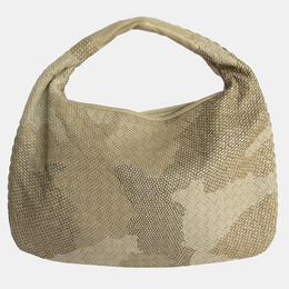 Bottega Veneta: Бежевая сумка  Intrecciato