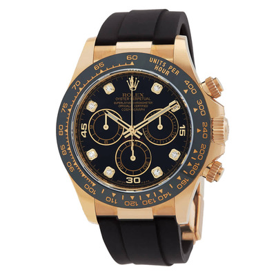 Rolex Cosmograph Daytona Chronograph Automatic Diamond Black Dial Watch 116518BKDR (black, arb7420)