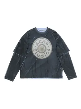 Acne Studios: Футболка с принтом 