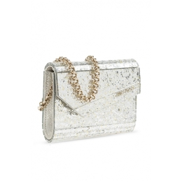 Jimmy Choo Ladies Champagne Coarse Glitter Acrylic Clutch Bag candy coc champagne