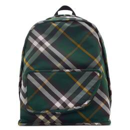 Burberry Shield Check Pattern Woven Backpack 8080679